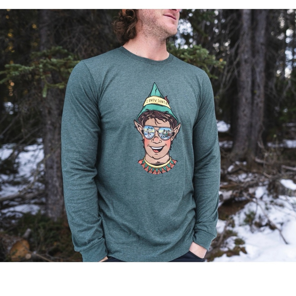 Wild Tribute Men’s Miami Vice Elf Christmas Heathered Green Graphic Tee Size XXL